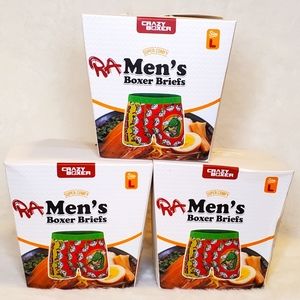 Crazy Boxer Men's Ramen Noodle Boxer Briefs in Takeaway Box